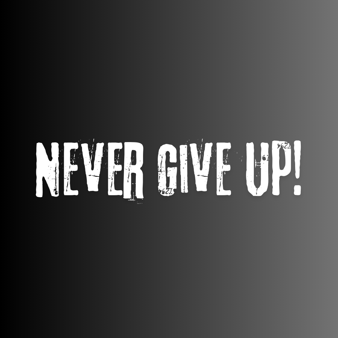 Never Give Up fitness banner